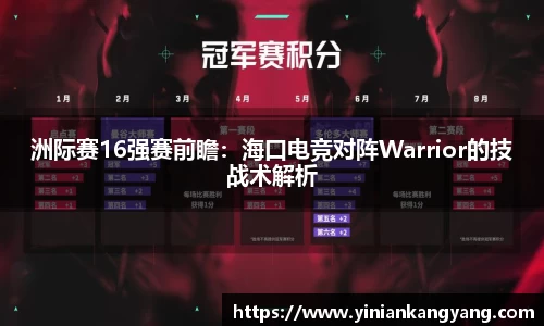 洲际赛16强赛前瞻：海口电竞对阵Warrior的技战术解析